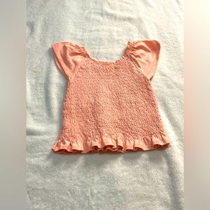 Orange Wonder nation girls smock top